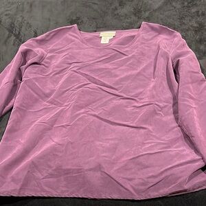 Coldwater Creek Women's Long Sleeve Top in Purple